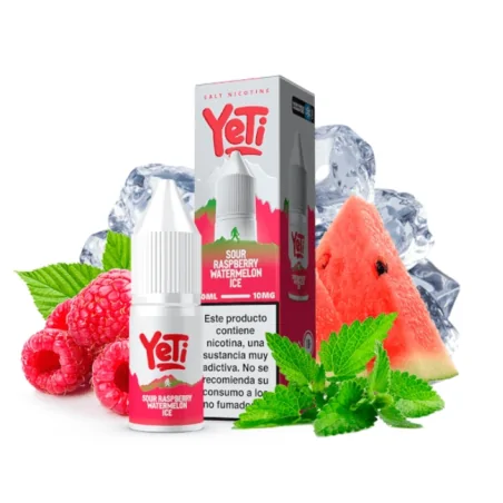 Yeti Nic Salt Sour Raspberry Watermelon Ice 10mg 10ml E liquid