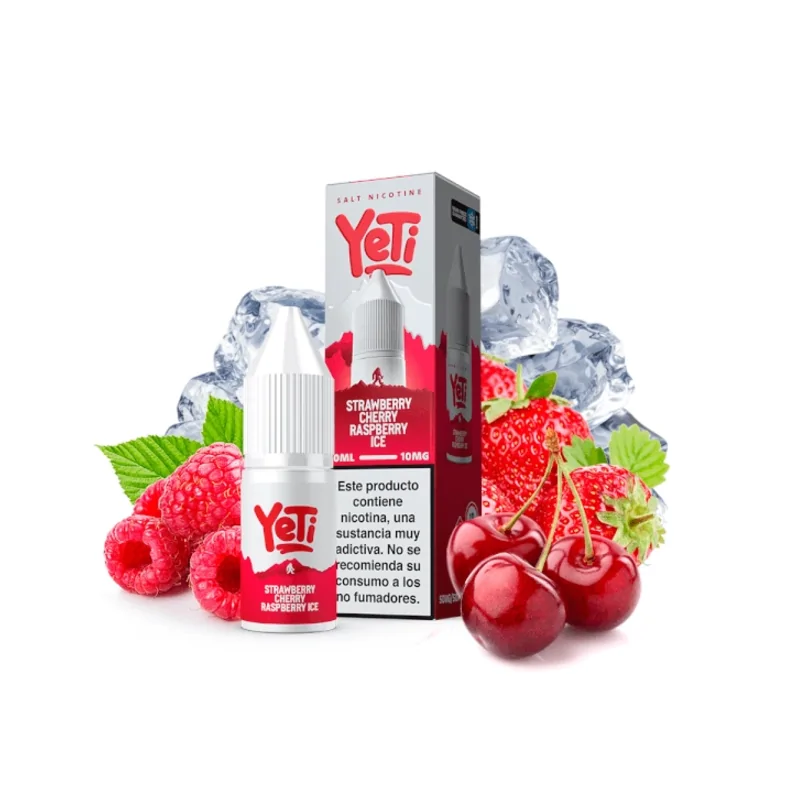 Yeti Nic Salt Strawberry Cherry Raspberry Ice 10mg 10ml E liquid