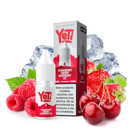 Yeti Nic Salt Strawberry Cherry Raspberry Ice 20mg 10ml E liquid