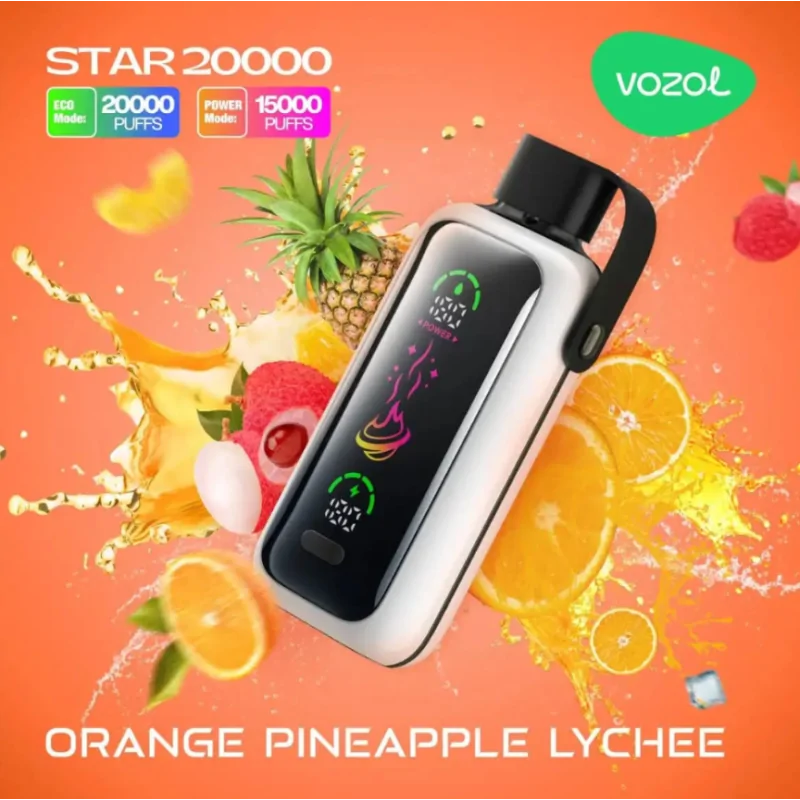 Vozol Star 20000 puffs Orange Pineapple Lychee 5% Disposable Vape