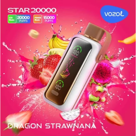 Vozol Star 20000 puffs Dragon Strawnana 5% Disposable Vape