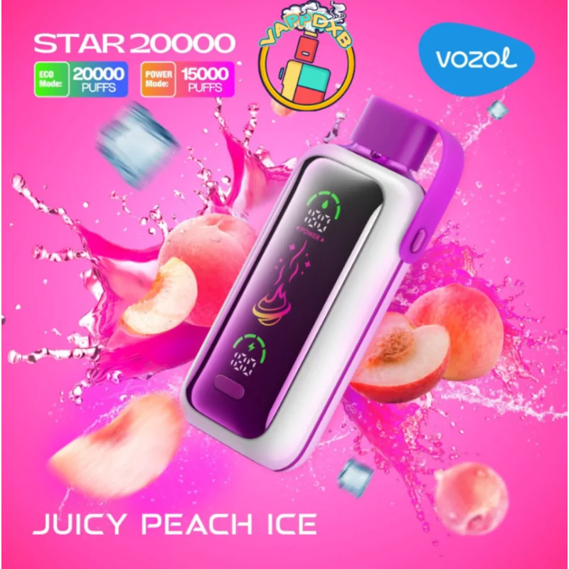 Vozol Star 20000 puffs Juicy Peach Ice 5% Disposable Vape