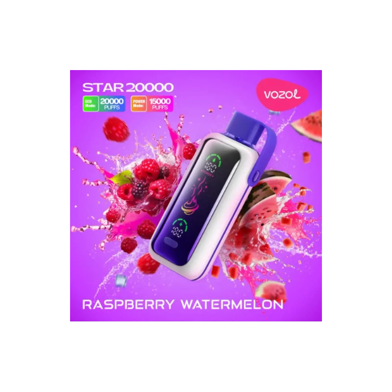 Vozol Star 20000 puffs Raspberry Watermelon 5% Disposable Vape