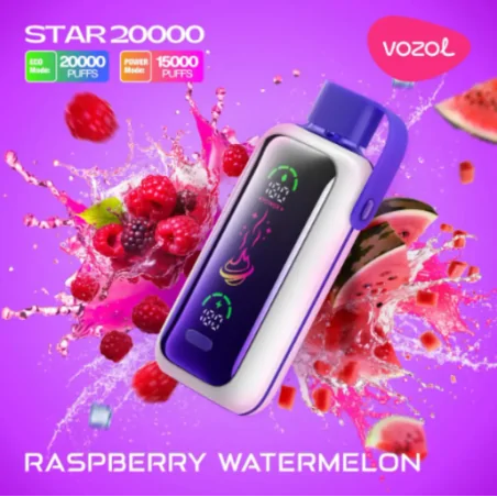 Vozol Star 20000 puffs Raspberry Watermelon 5% Disposable Vape