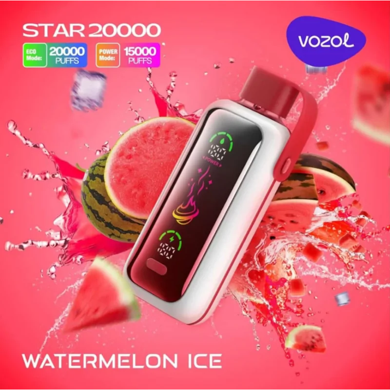 Vozol Star 20000 puffs Watermelon Ice 5% Disposable Vape