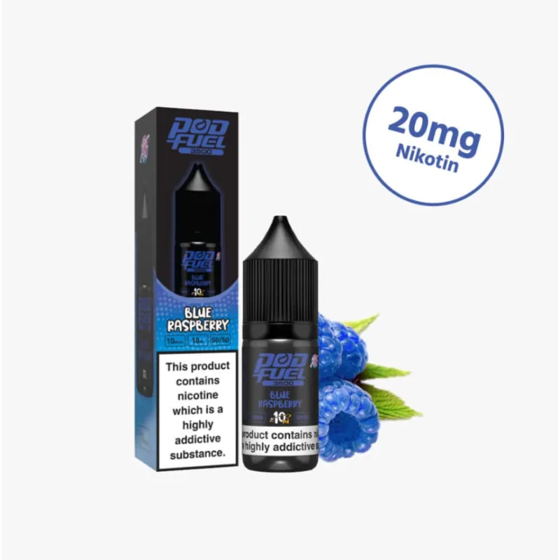 Pod Fuel Blue Raspberry 10ml 20mg Nic Salt E liquid