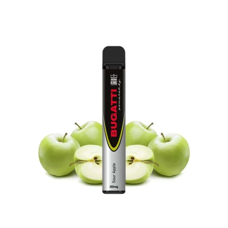 Bugatti 700 puffs Sour Apple 20mg - Aroma King Disposable Vape