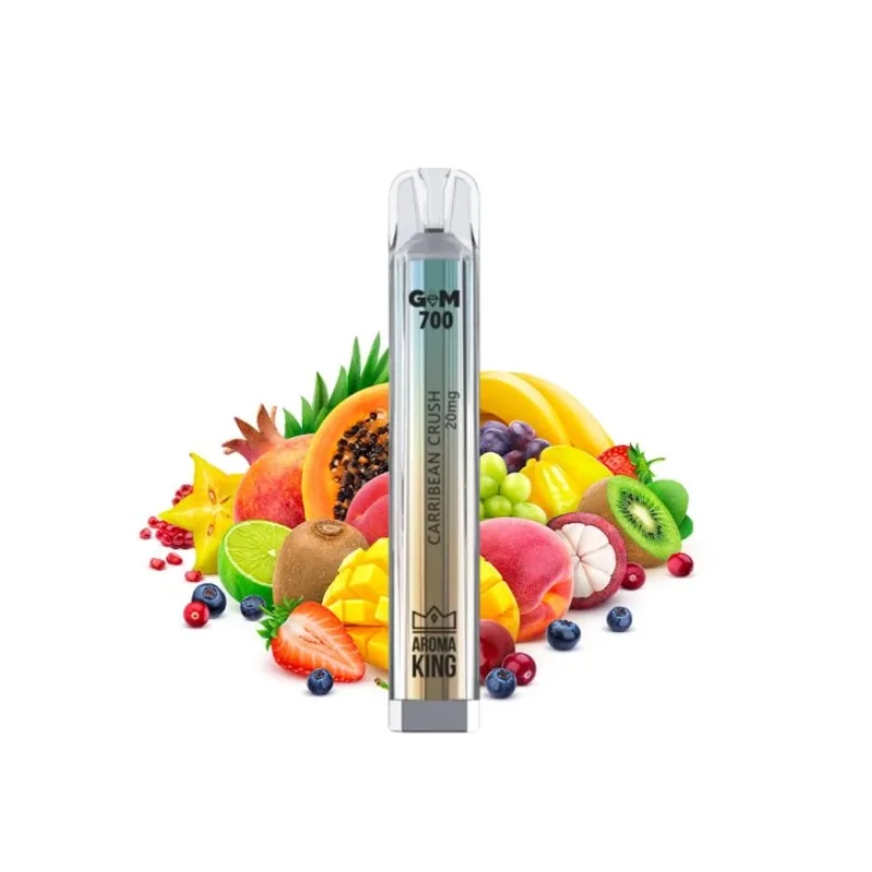 Puff Gem 700 puffs Caribbean Crush 20mg - Aroma King Disposable Vape