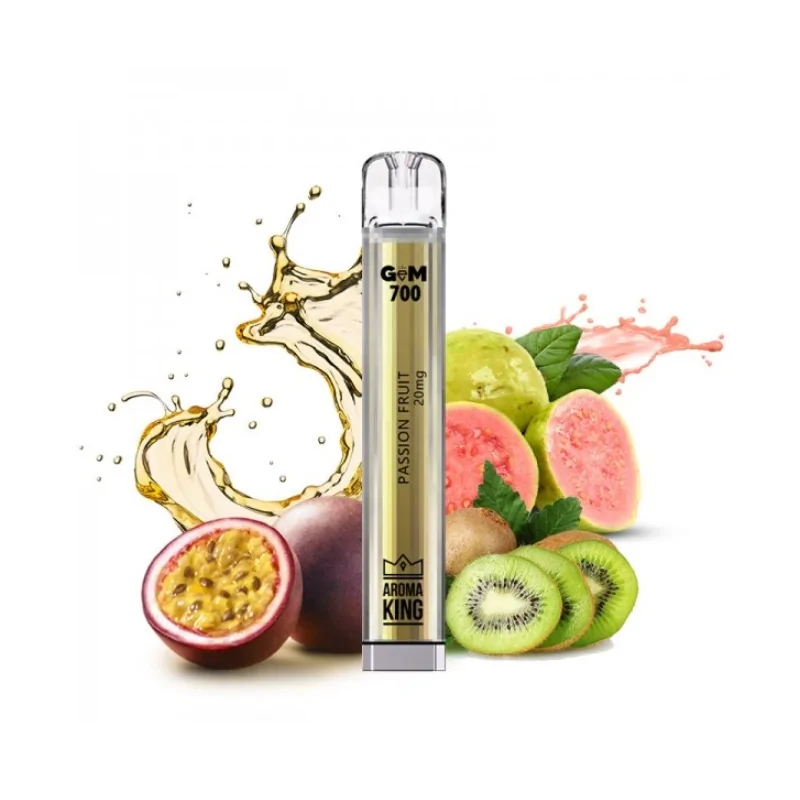 Puff Gem 700 puffs Passion Fruit Kiwi Guava 20mg - Aroma King Disposable Vape