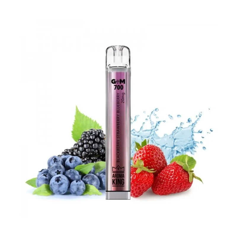 Puff Gem 700 puffs Blackberry Strawberry Blueberry 20mg - Aroma King Disposable Vape