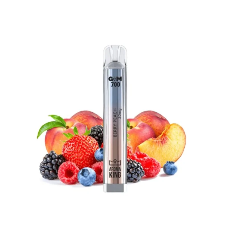 Puff Gem 700 puffs Berry Peach 20mg - Aroma King Disposable Vape