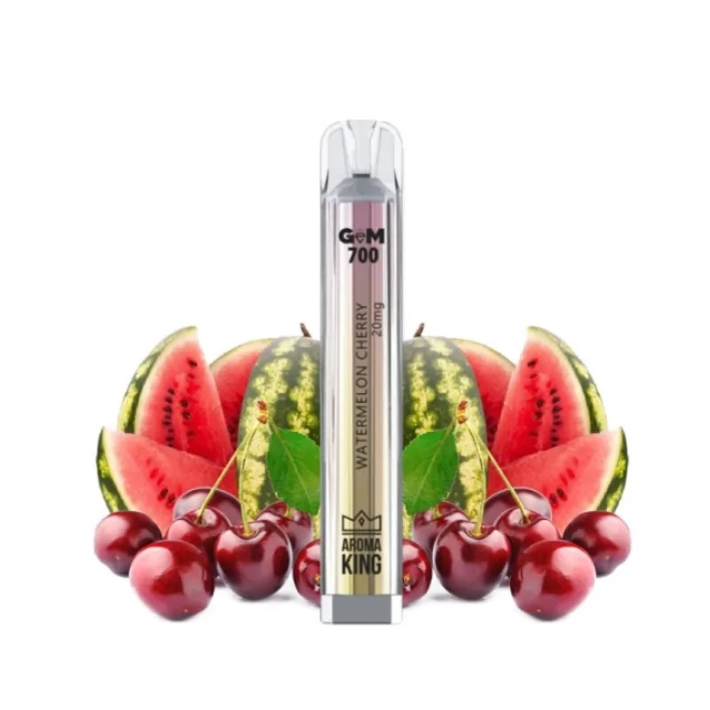 Puff Gem 700 puffs Watermelon Cherry 20mg - Aroma King Disposable Vape