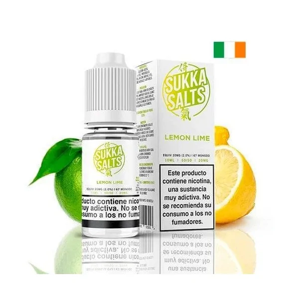 Sukka Salts Lemon Lime 10ml 10 mg Nicsalt e-liquid