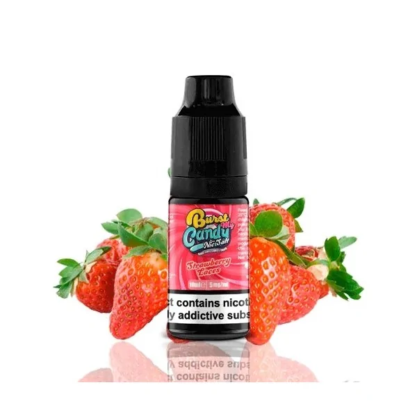 Burst My Candy Nic Salt Strawberry Laces 10ml 5 mg e-liquid