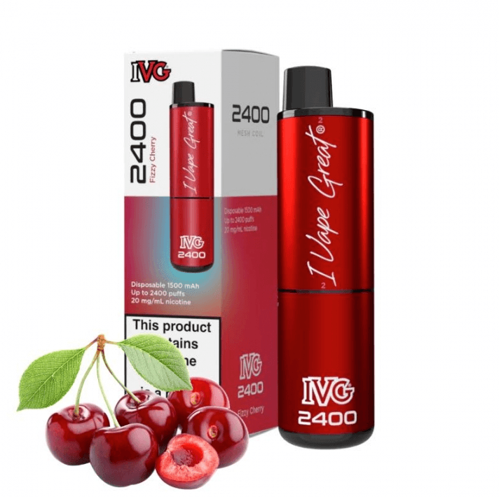 IVG 20mg 2400 Puffs 4 in 1 Fizzy Cherry Disposable vape
