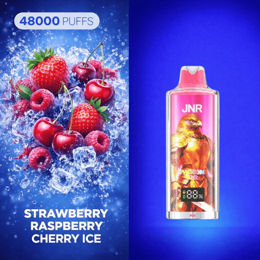 JNR Falcon Bar 48000 puffs 20mg Strawberry Raspberry Cherry Ice Disposable Vape