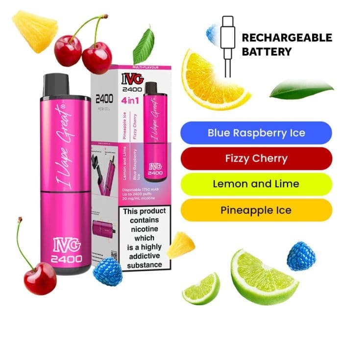 IVG 20mg 2400 Puffs 4 in 1 Special Edition Disposable vape