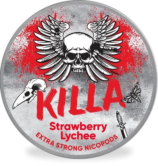 Killa Strawberry Lychee 16mg Nicotine Pouches