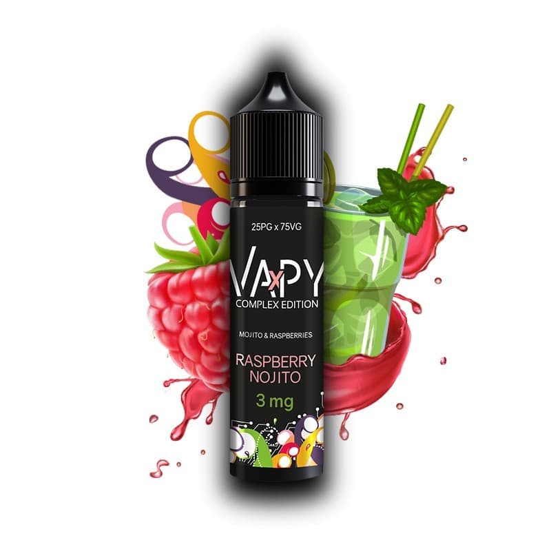 Vapy Complex 25/75 Raspberry Nojito 60ml 3mg E-liquid Expired on 18.09.24