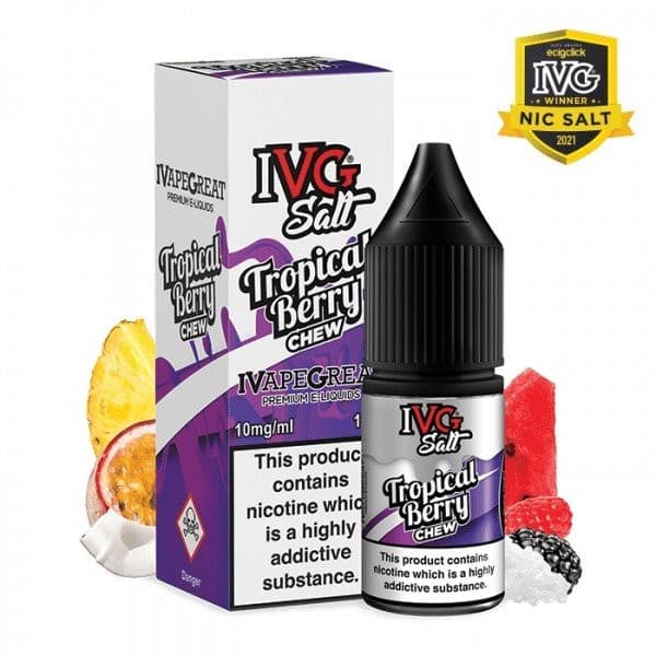 Ivg Salts Tropical Berry 10 mg 10 ml 50/50 NicSalt e-liquid