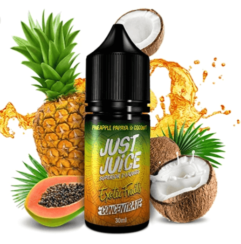 Just Juice Exotic Fruits Papaya, Pineapple & Coconut 30ml Vape Concentrate