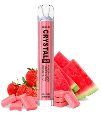 Crystal Bar Watermelon Strawberry Bubblegum Disposable Vape Mesh 20mg 600puffs