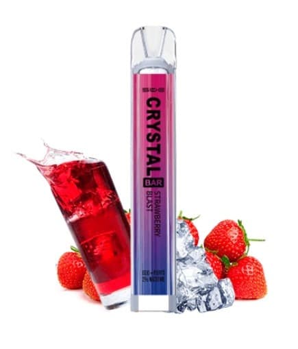 Crystal Bar Strawberry Blast Disposable Vape Mesh 20mg 600puffs