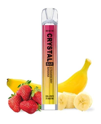 Crystal Bar Strawberry Banana Disposable Vape Mesh 20mg 600puffs
