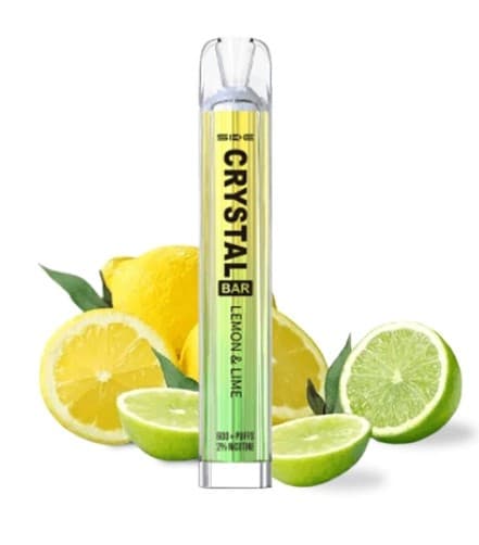 Crystal Bar Lemon & Lime Disposable Vape Mesh 20mg 600puffs