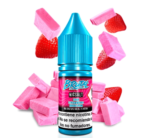 Just Juice Brutal NicSalt Sour Strawberry Bubblegum 20 mg 10 ml E Liquid