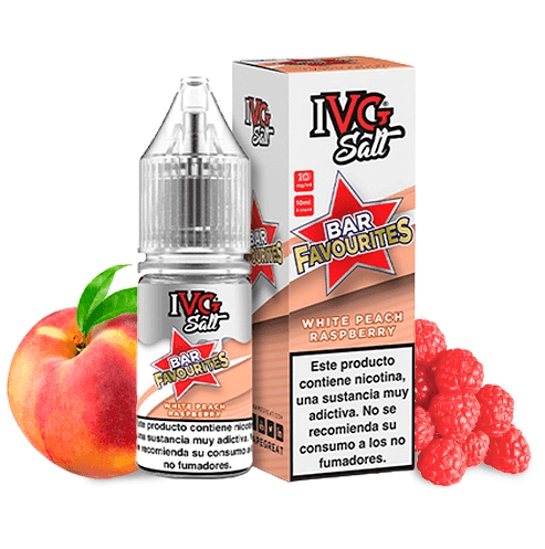 IVG NicSalt Weiße Pfirsich Himbeere 10 ml 10 mg 50/50 E-Liquid