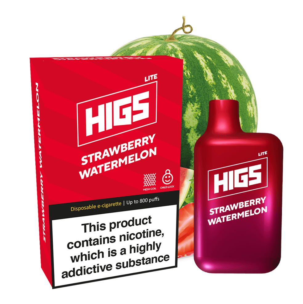 HIGS LITE Strawberry Watermelon Mesh-Coil 20mg 800puffs Disposable Vape