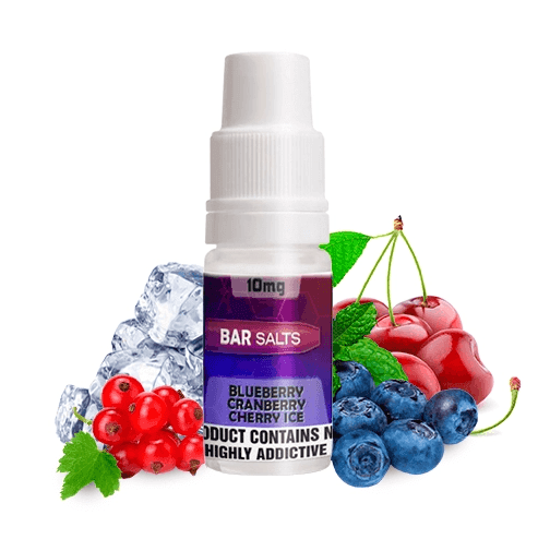 Bar Nicsalts Blueberry Cranberry Cherry Ice 20 mg 10 ml 50/50 E liquid