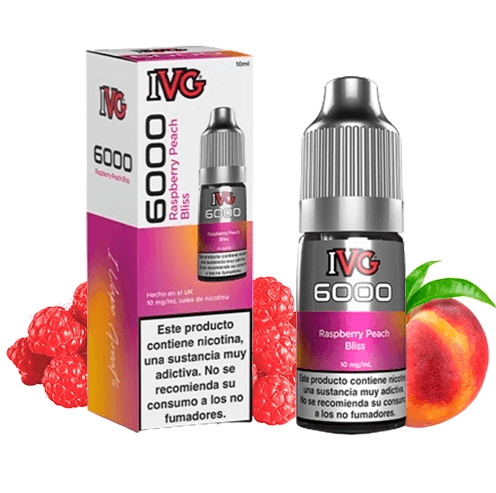 Ivg 6000 Raspberry Peach Bliss 10 мл 10 mg Salt E-liquid