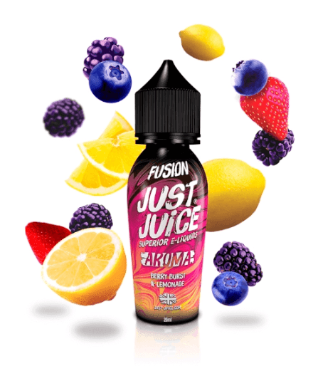 Prefilled Just Juice Fusion Berry Burst and Lemonade 20mg 60ml Nic Salt E-liquids