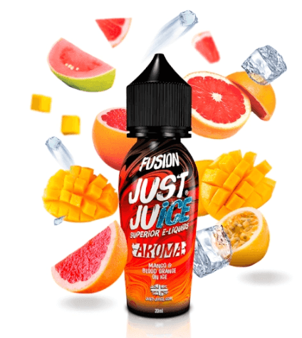 Prefilled Just Juice Fusion Mango and Blood Orange Ice 20mg 60ml Nic Salt E-liquids