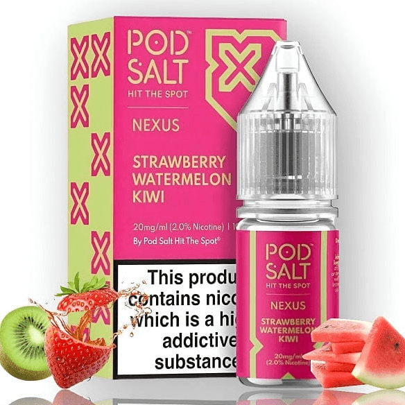 Pod Salt Nexus Strawberry Watermelon Kiwi 10 ml 20 mg E-liquid
