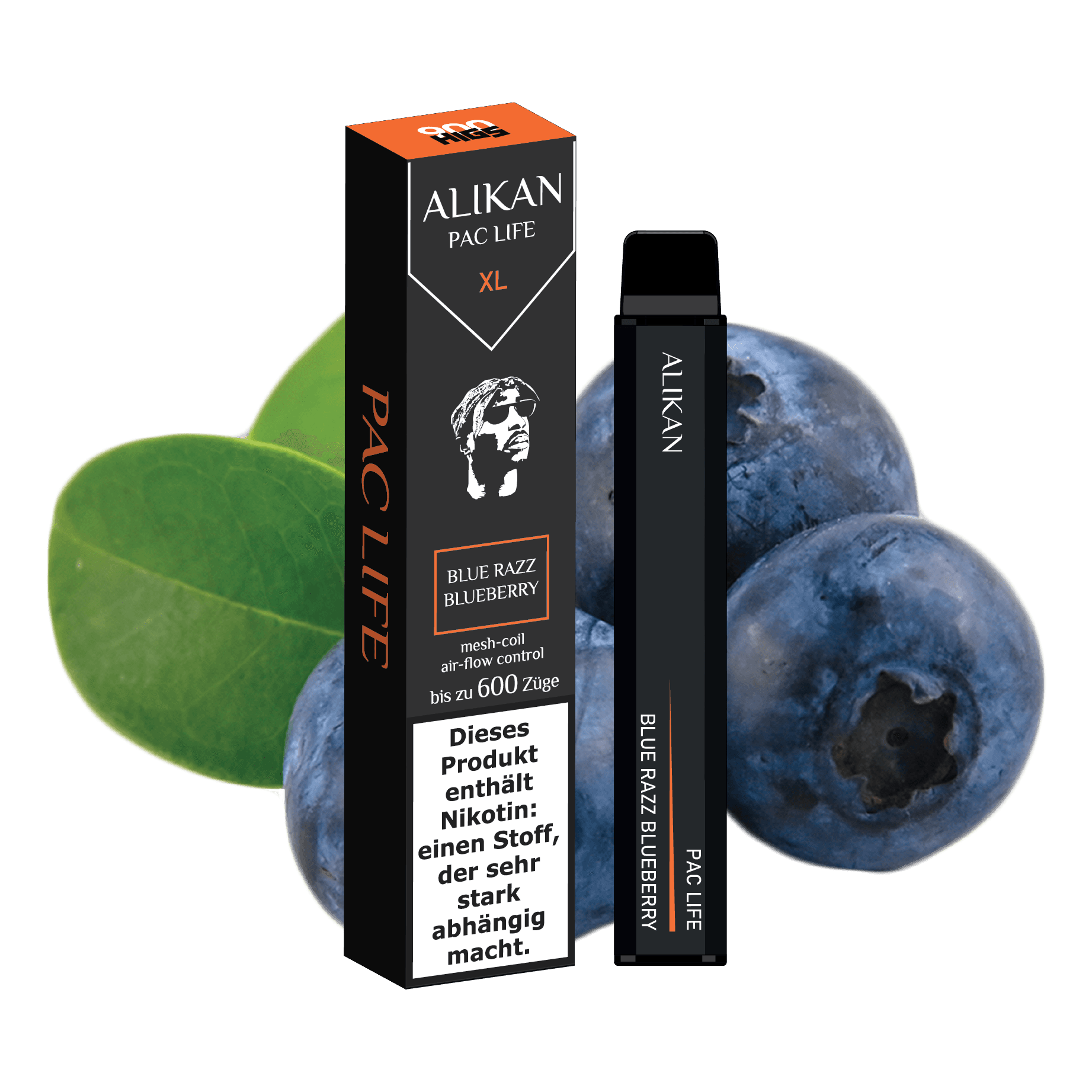 HIGS Alikan Blue Razz Blueberry 20mg 600 puffs Disposable Vape