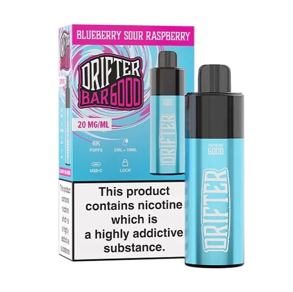 Drifter Bar 20mg 6000puffs Blueberry Sour Raspberry Disposable Vape