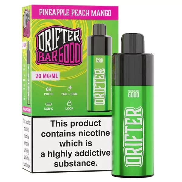 Drifter Bar 20mg 6000puffs Pineapple Peach Mango Disposable Vape