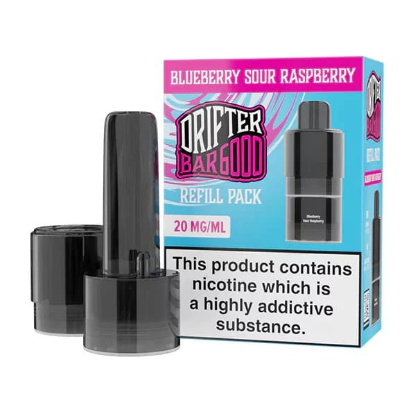 Prefilled Pods Drifter Bar Blueberry Sour Raspberry 20mg 6000puffs