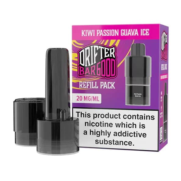Prefilled Pods Drifter Bar Kiwi Passionfruit Guava 20mg 6000puffs
