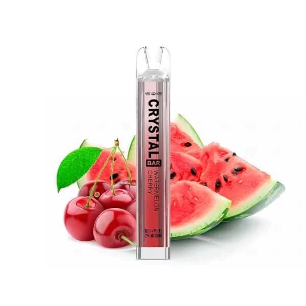 600puffs Crystal Bar Watermelon Cherry Disposable Vape Mesh 20mg