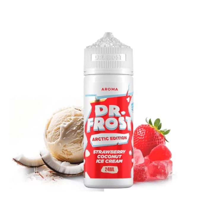 Prefilled Dr Frost Strawberry Coconut Ice 6 mg 60/40 120 ml nikotinový e-liquid