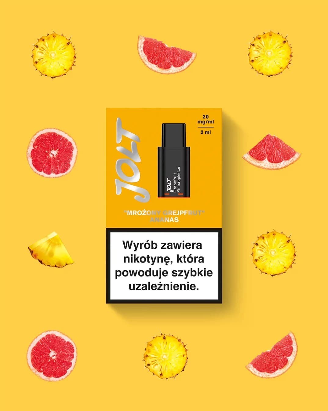 Vape Cartridge JOLT Grapefruit Pineapple Ice 2ml 600puffs 20mg
