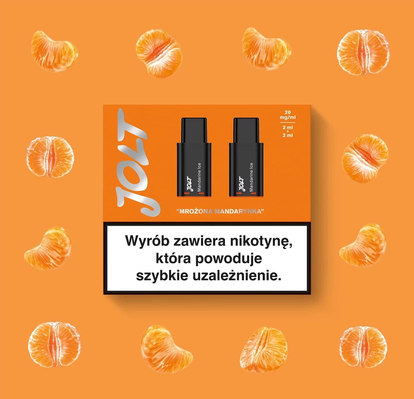 Vape Cartridge JOLT Mandarine Ice 2ml 1200puffs 20mg 2pcs