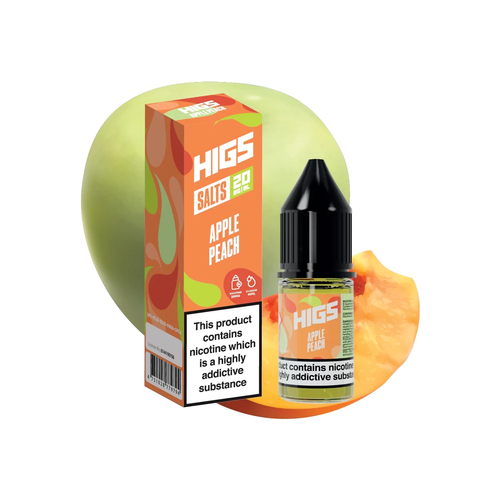 Higs Nic Salt Apfel Pfirsich 20 mg 10 ml E-Liquid