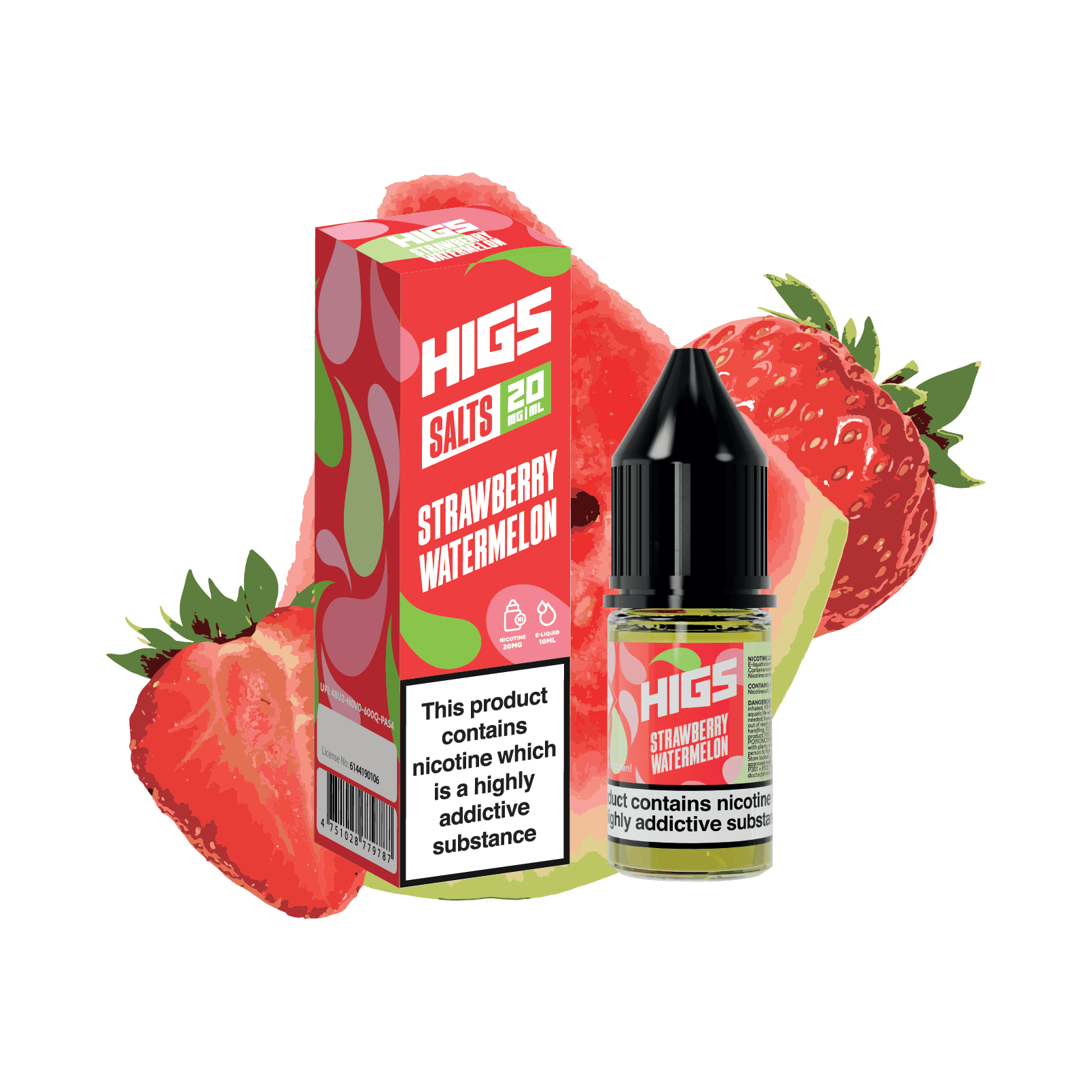 Nic Salt Higs Strawberry Watermelon 20mg 10ml E-liquids