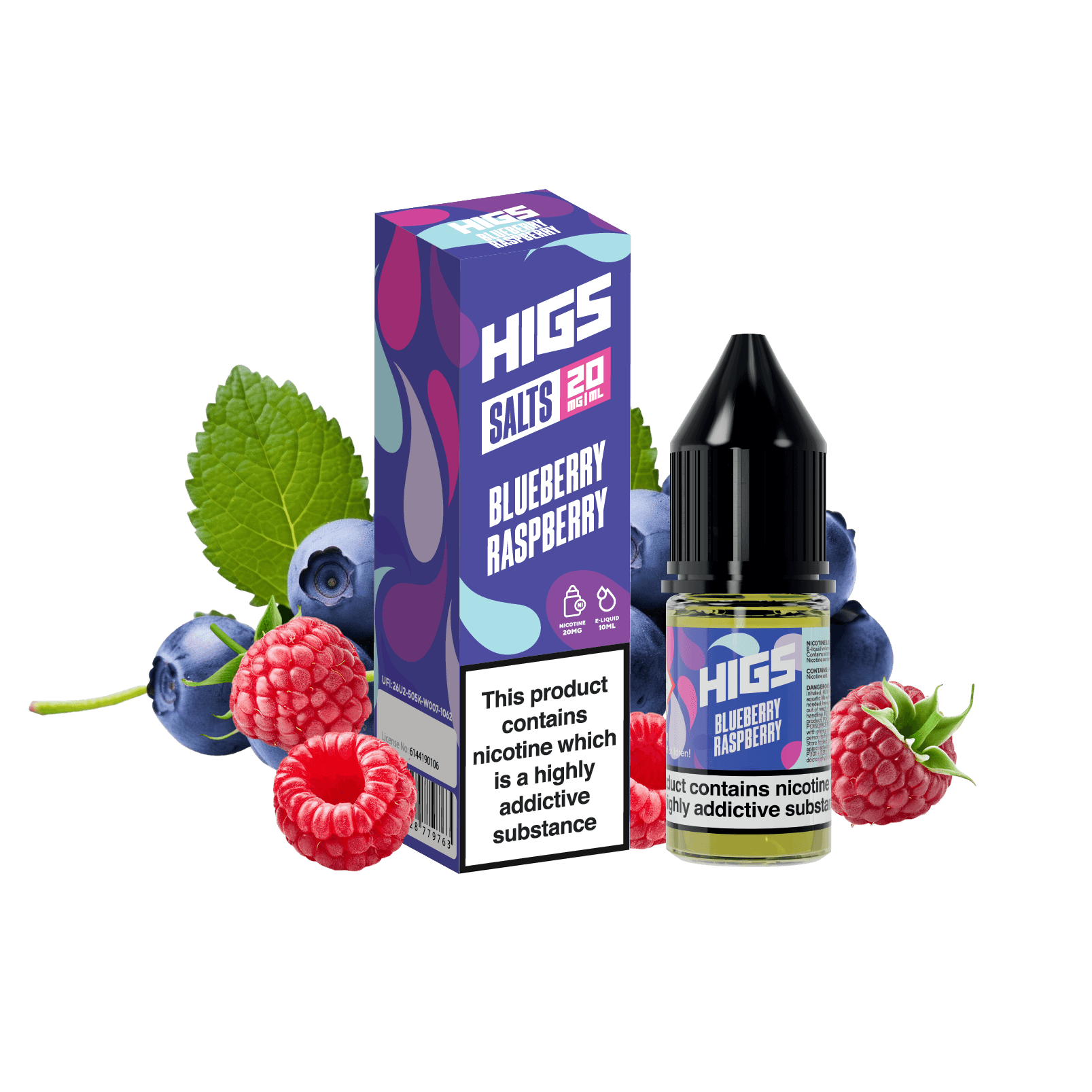 Nic Salt Higs Blueberry Raspberry 20 mg 10 ml e-skystis