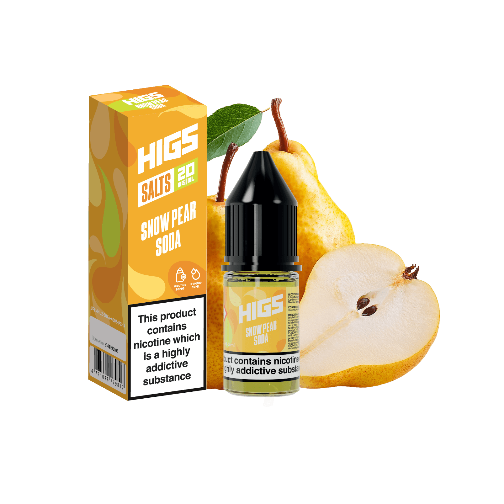 Higs Snow Pear Soda Nic Salt 20 mg 10 ml E-Liquid